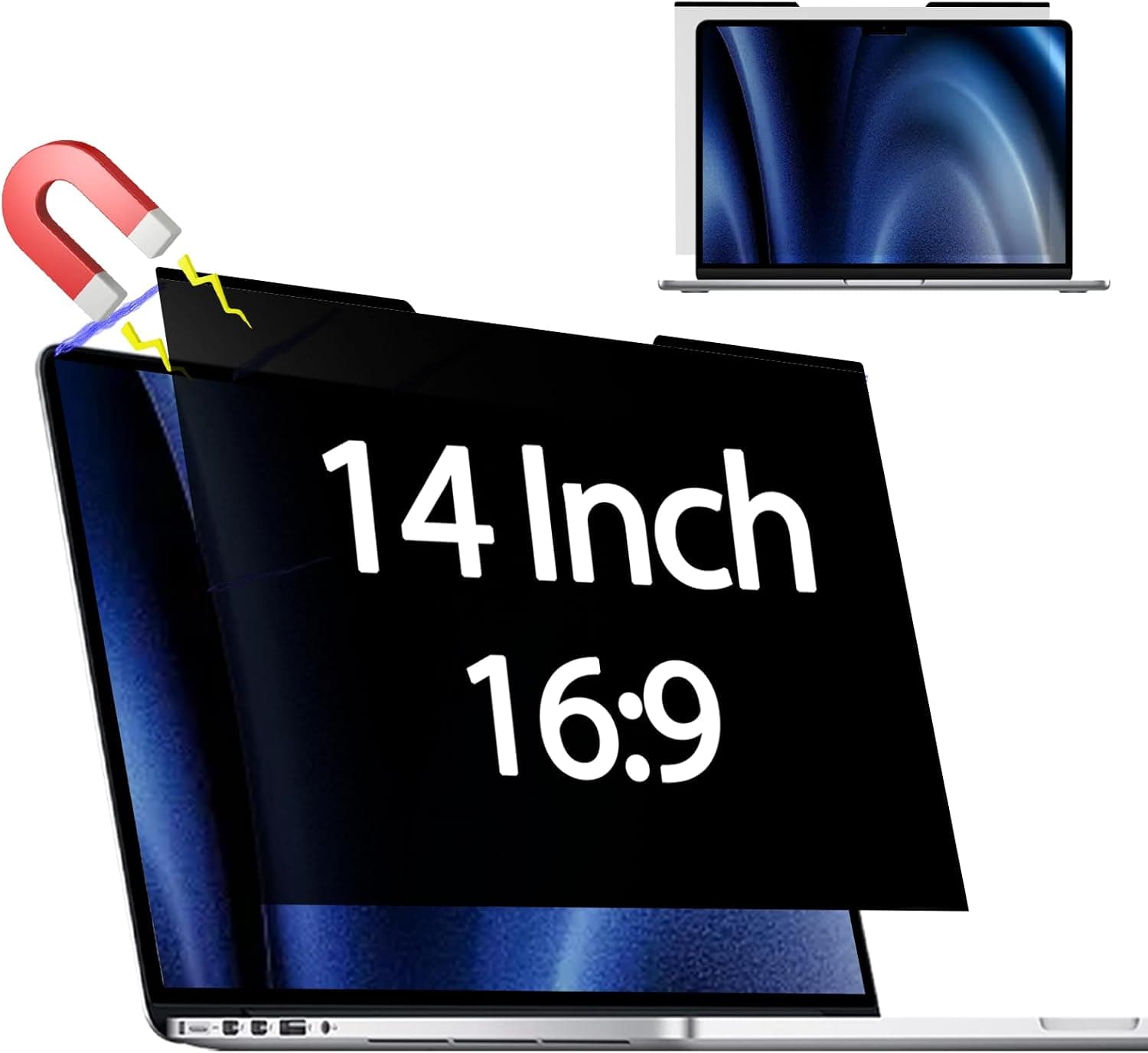 Halloive Magnetic Laptop Privacy Screen 14-inch