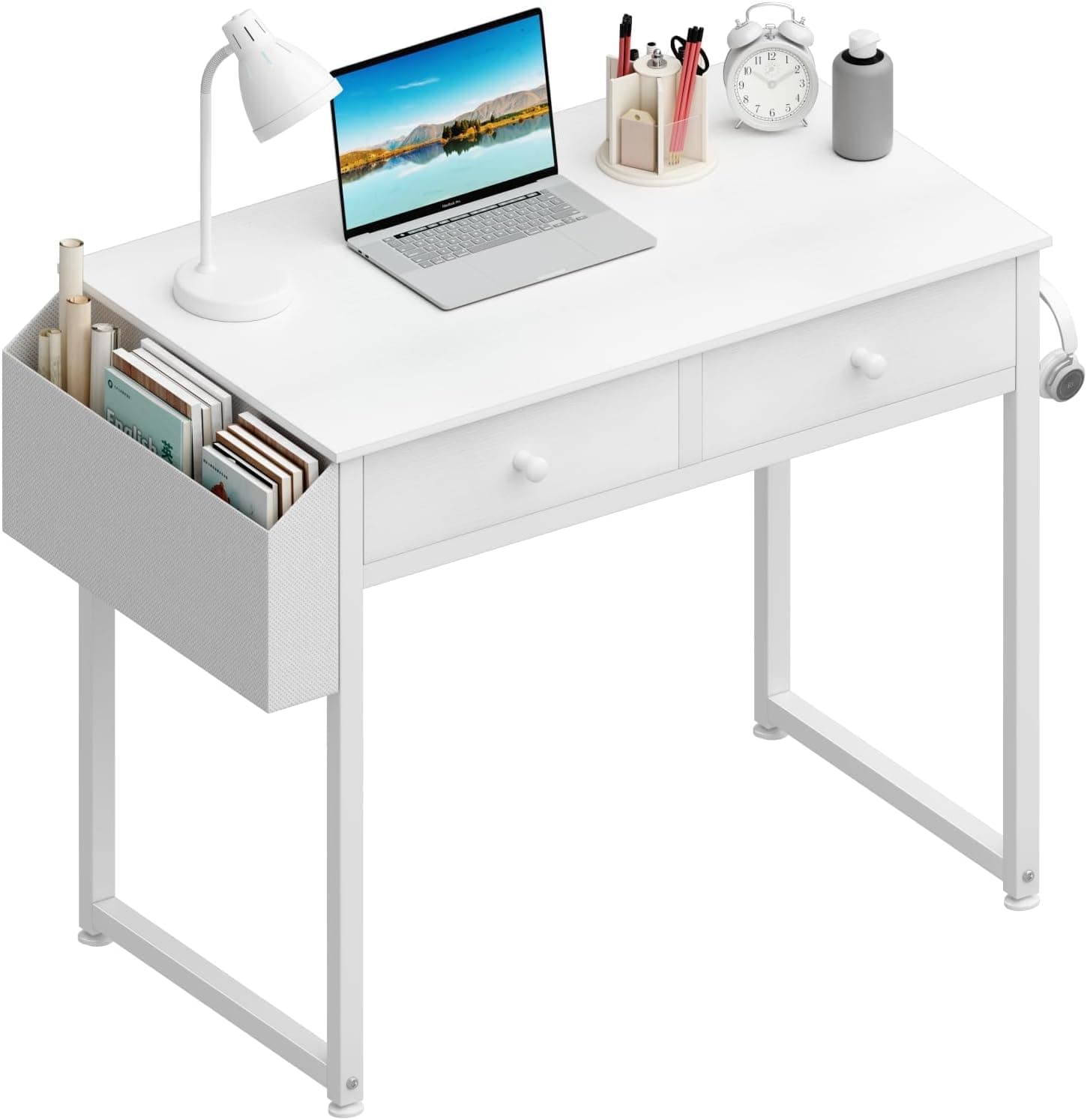 Lufeiya 31.5-Inch Small Desk with Drawers